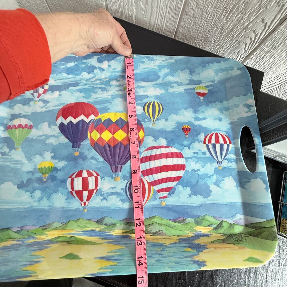 Paul Brent Sakura Evolution Hot Air Balloon Handle Tray‎ 19.5” x 14.5”